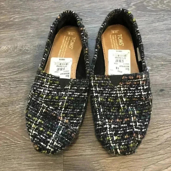 Toms Classic Alpargata Flats Loafers Slip On Shoes Sneakers Textured Knit: 6 - Picture 3 of 9